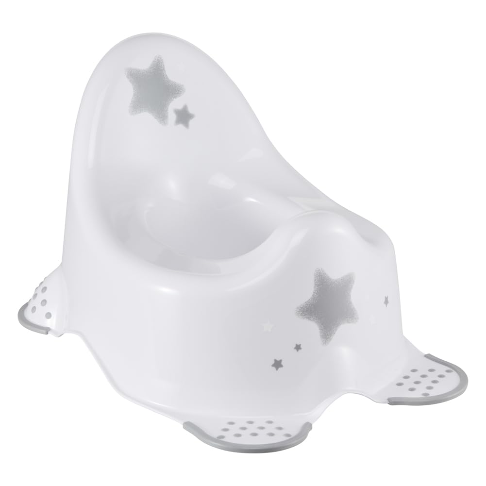 keeeper Stars Baby Potty, From 18 Months to 3 Years, Anti-Slip Design, Adam, White