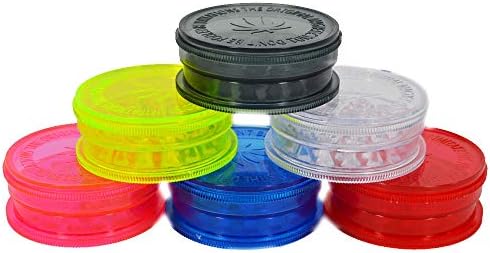 PLASTIC HERB AND TOBACCO MAGNETIC GRINDER 3 PART ASSORTED (LIME)