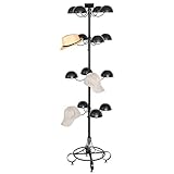 MyGift Commercial Black Metal Hat Rack Stand with