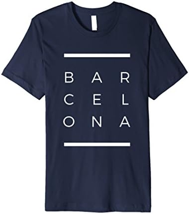 Mens Barcelona Matrix T-Shirt - Spain - Premium Large Navy
