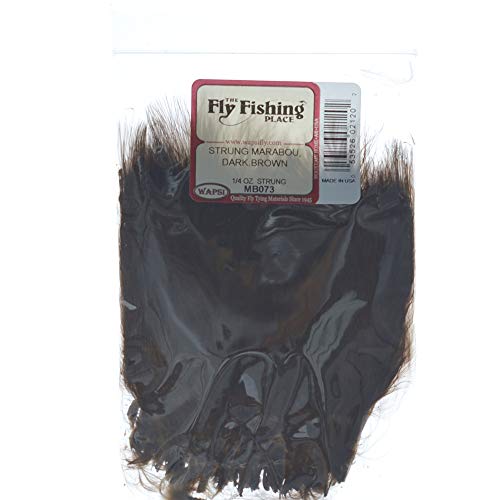 The Fly Fishing Place Fly Tying Materials - Select Strung Long Spey Marabou Master Pack - 4 Colors - White Dark Brown Sculpin Olive Black - Thumbnail 3