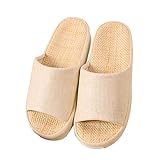 Bronze Times (TM) Unisex Four Season Indoor Cotton Flax House Slippers