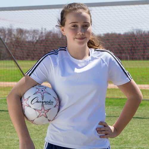 Champion Sports Viper Soccer Ball – Sizes 3, 4, 5 – Soft Touch TPU Cover, Durable Butyl Bladder, Youth & Adult Training Ball for Indoor & Outdoor Play, Multi-Color Design