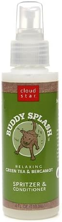 From Scruffy to Fluffy: Buddy Splash Spritzer &amp; Conditioner, Green Tea &amp; Bergamot 4 fl oz By Cloud Star (Pack of 2)