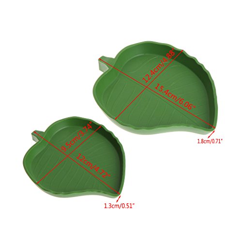 Qupida New Reptile Water Food Dish Bowl Feeding Dish Cup Feeder Bowl Cup Basin Tray Container for Small Pets (S)