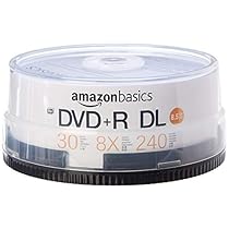 AmazonBasics 8.5GB 8x Blank Disks DVD+R DL - 30-Pack Spindle