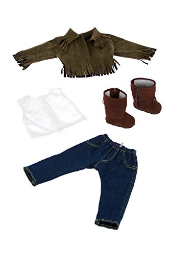 Siege Jacket - 4 piece outfit - jacket, tank top, jeans and boots - 18 inch Doll Clothes - (doll not included)