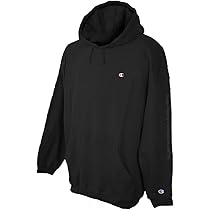 Champion Fleece Pullover Hoodie with C Logo BLACK 5XL at Amazon Men’s  Clothing store