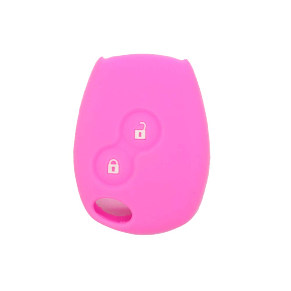 BROVACS Silicone Cover Protector Case Holder Skin Jacket Compatible with RENAULT DACIA 2 Button Remote Key Fob CV4350 Kitty Pink