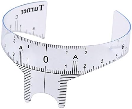 Rongron Microblading Reusable Makeup Brow Measure Eyebrow Guide Ruler Permanent Tools (b)