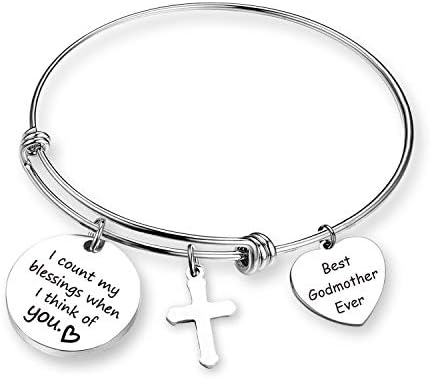 Godmother Bracelet Godmother Gifts from Godchild Faith Jewelry Best Godmother Ever First Communion Gift Baptism Religious Barcelet