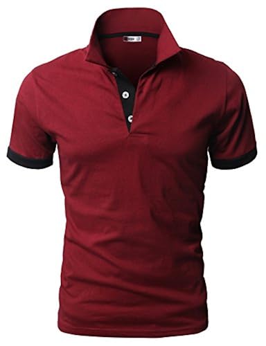 H2H Mens Casual Polo Shirt Short Sleeve Polo Tees T-Shirts Tshirts
