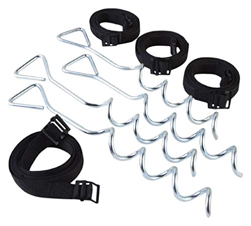 Galactic Xtreme Trampoline Stakes Anchors - Strong and Galvanized Gives a Greater Span of Anchorage - Trampoline Anchors Trampoline Anchor kit - Trampoline Wind Stakes - Ground Anchors Heavy Duty - Sp