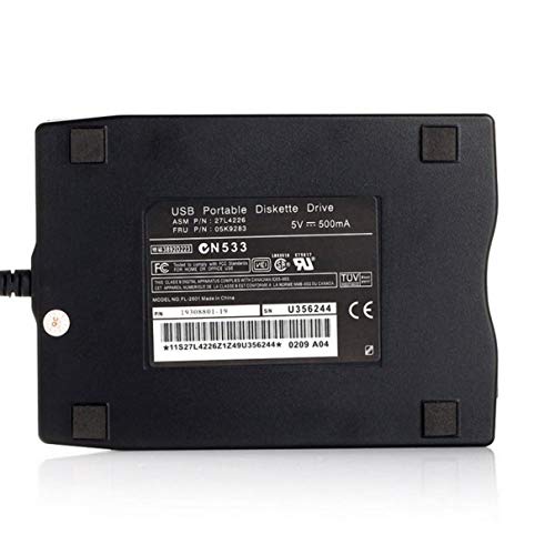 3.5 inch 1.44MB FDD Black USB Portable External Interface Floppy Disk FDD External USB Floppy Drive for Laptop