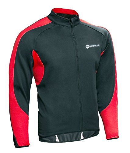 image for sponeed Men's Windproof Biking Jacket Man Fleece Liner Bicycle Clothin