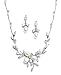 Mariell Freshwater Pearl & Cubic Zirconia Bridal Necklace Earrings Set, Luxe Wedding Jewelry for Brides