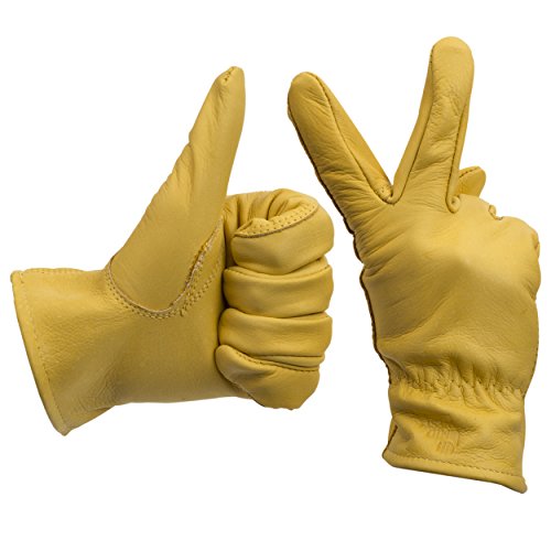 American Made Genuine Elkskin Leather Work Gloves , 950, Size Large eBay