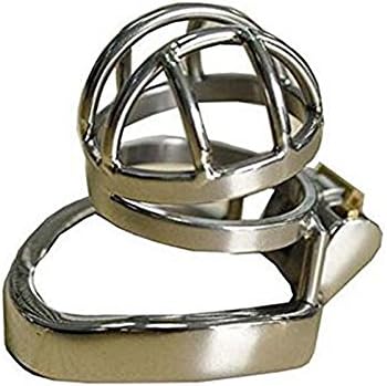 SexyFire Male Chasti-ty Device made of Stainless Steel, Short Style with 3 Size Rings B2-30