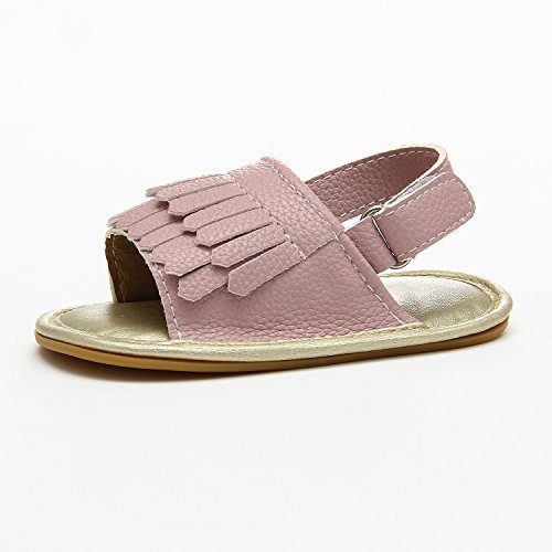 image for KOSHINE Baby Sandal Tassels Summer Lace-up Toddler Gladiator Shoes 0 6