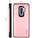 Galaxy S9 Plus, SKINU S9 Plus Wallet Charger Dual Layer Hidden Credit [S9 Plus Card Case] Holder ID Slot Card Case with Inner USB Type C Adapter and Mirror for Samsung Galaxy S9 Plus(2018)- Rose Gold