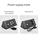 RODH Digital Wood Alarm Clock Wooden Led Light Minimalist Large Display with Humidity Temperature for Bedroom - Black