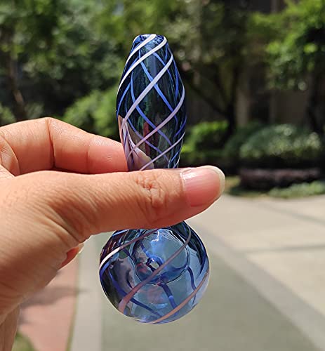 Portable Thick Glass Artwork, Bowl Shape Tube.(Blue)