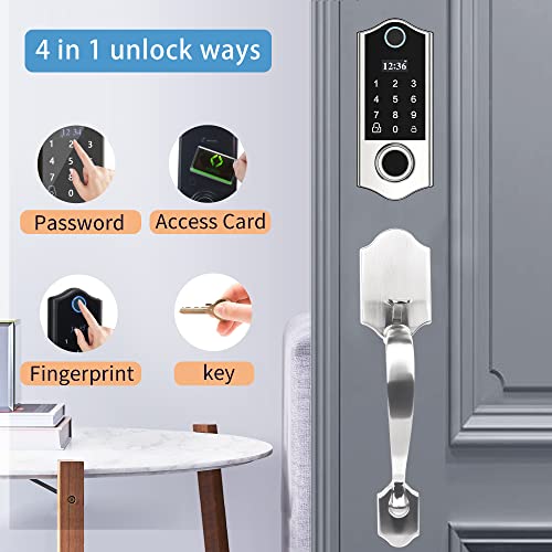 HARFO Fingerprint Door Lock, Keyless Entry Door Lock with Handles