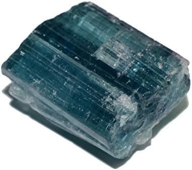 Blue Tourmaline rough &amp; transparent gemstone crystal 15.25 carat