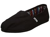 Toms Womens Classics Black/Black Canvas 10002472 Womens 7