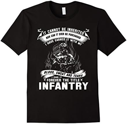 Mens Own forever the title Infantry shirt Large Black