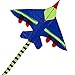Hengda Kite Long Tail Cartoon Fighter Kites the Plane Kite for Children 1.5m with Flying Line-Blue