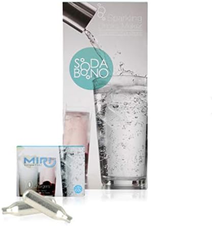 [SodaBono] Portable Carbonated Sparkling Water Maker_ 0.8L capacity (Gas 2Box)