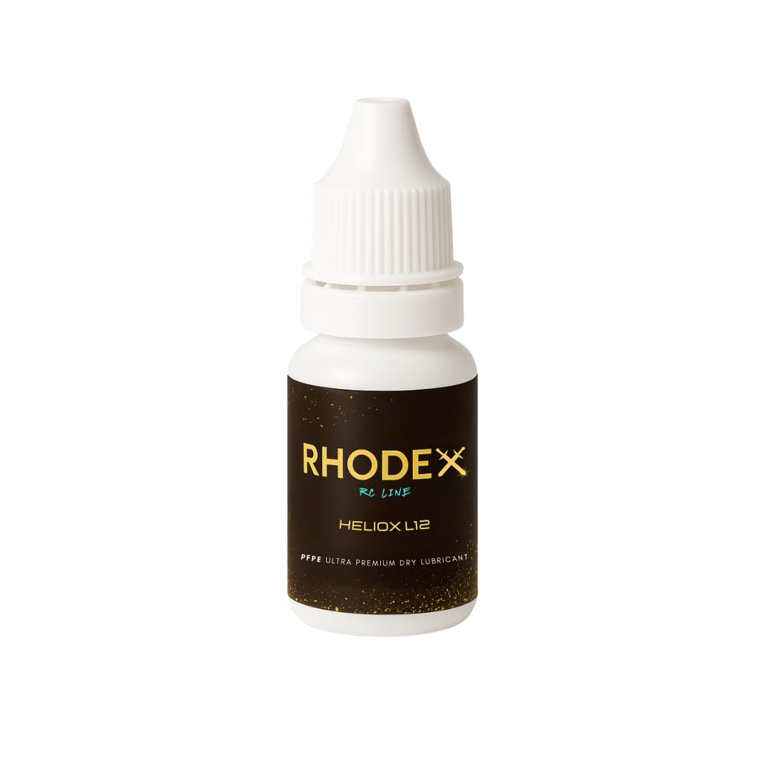 Rhodex RC Line Heliox L12 – Aerospace-Grade PFPE Dry Film Lubricant 10g – Evaporative Formula Leaves Ultra-Low Friction PTFE/PFPE Film – RC Linkage & Bearing Protection