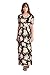 82 Days Women'S Rayon Span Printed Maxi Dress with Elastic Waistband - Solid
