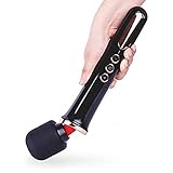 Handheld Wireless Wand Massager with Multi Powerful Speeds & Vibrating Frequencies,USB Rechargeable Therapeutic Massage Stick for Sore Neck Shoulder Back,Soothing Aching Muscles (Black)