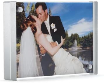 METALLIC SILVER EDGE MAGNET FRAME by CANETTI � 3.5"x5"