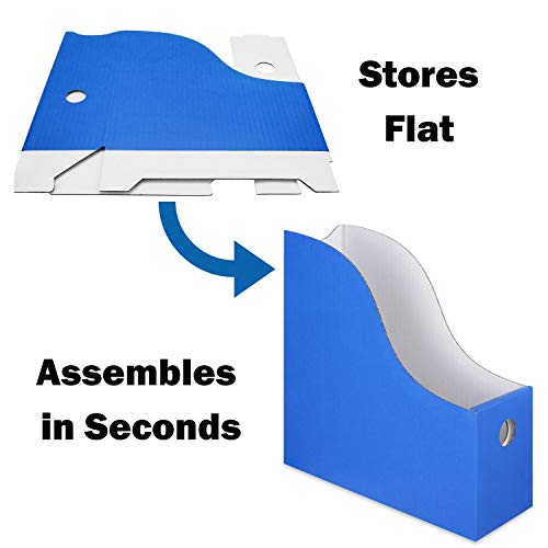 Dunwell Colored Magazine File Holder (Set of 24, 8 Red, 8 Blue, 8 White