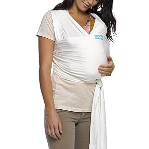 Image of Moby Evolution Baby Wrap Carrier (Vanilla) - Toddler, Infant, and Newborn Wrap Carrier - Wrap Baby Carrier Ideal for Parents On The Go - Ergonomic Baby Wrap for Mom Or Dad - A Registry Must Have