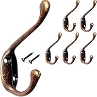 TheTimeBus 6-Pack Bronze Double Hooks