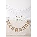 Koker MR and MRS Burlap Flag Garland for Wedding Banner, Bridal Shower, Engagement Photo Prop Backdrop Decorations, 8pcs