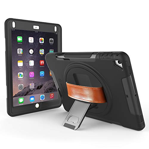 New Trent iPad Case 9.7 Heavy Duty Gladius Full-Body Rugged Protective Case with Built-in Screen Protector Dual Layer Design for 2018/2017, iPad Air 2 / iPad Air (Commute Version)
