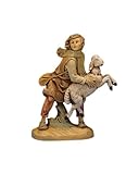 Fontanini Aaron the Shepherd Holding a Sheep Italian Nativity Village Figurine