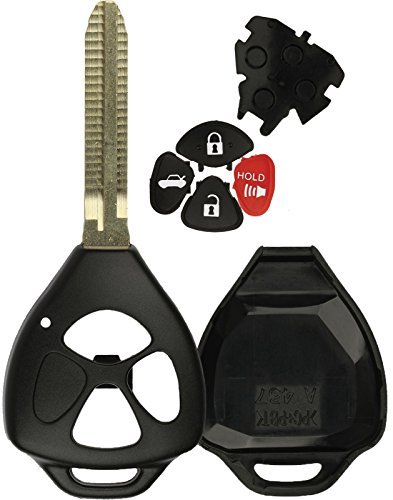 KeylessOption Keyless Entry Remote Fob Blank Key Blade Shell Case for Toyota RAV4 Venza Yaris Matrix Vibe xB