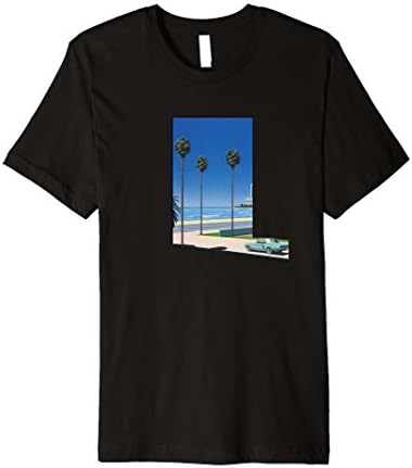 Men's Vaporwave aesthetic beach photography 1980 minimalist miami Small Black
