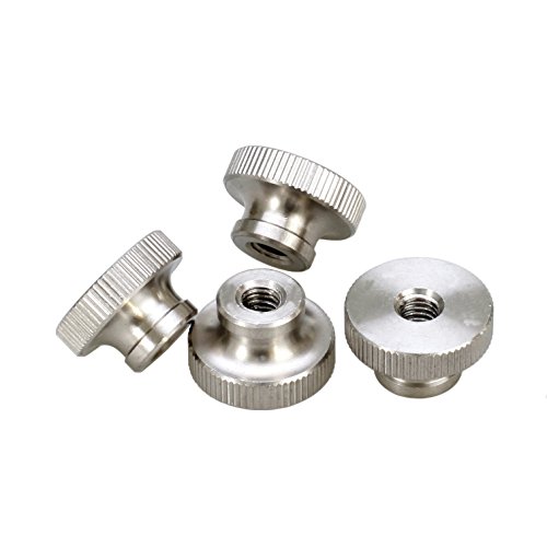 M2 Knurled Thumb Nuts,Knurled Nut with Collar,Round Thumb Nut,Stainless Steel,Pack 8 pcs