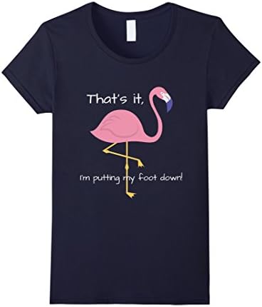 Womens Womens funny Flamingo T-shirt, slogan humour mum gift Large Navy