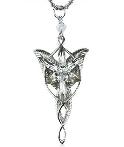 Lord of The Rings Evenstar Pendent Necklace (Silver) M. by Preciastore