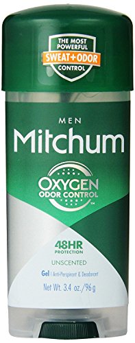Mitchum Advanced Anti-Perspirant & Deodorant For Men, Gel, Unscented, 3.4-Ounce Stick (Pack of 8)