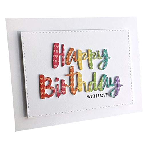 Happy Birthday Metal Cutting Dies Emboss Stencil DIY Scrapbooking Cards Craft - Thumbnail 4