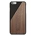Native Union CLIC Wooden Case for iPhone 6 Plus, iPhone 6s Plus - Handcrafted Real Walnut Wood Protective Slim Case Cover (Black)
